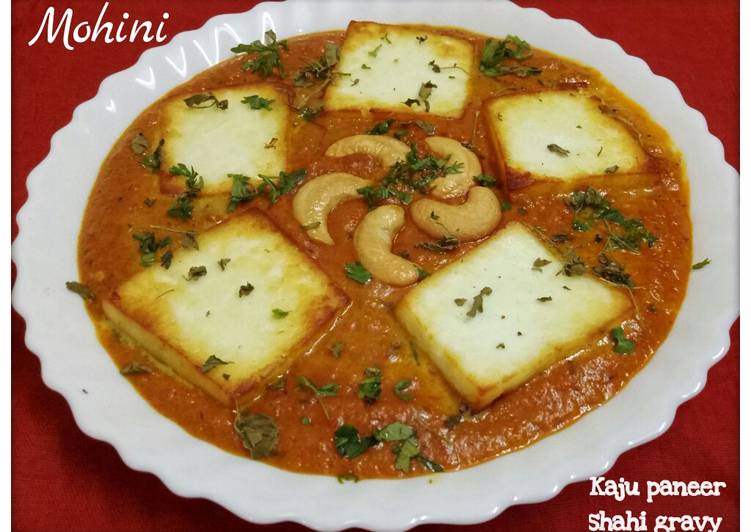 Recipe of Award-winning Kaju paneer shahi gravy