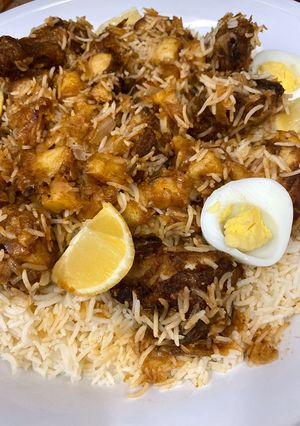 صورة لوصفة رز بكشنة الدجاج