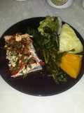 Salmón al horno con verduras