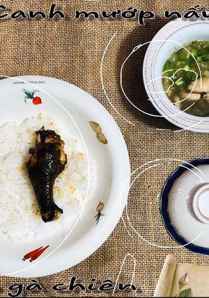 Hình của món Gà chiên nước mắm -Canh mướp nấu ếch (ăn dặm).