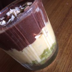 A picture of 3 Layer PuddingChocolateMangoPista.