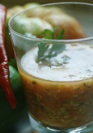صورة لوصفة طريقة عمل شوربة الفريكة بالخضار الباردة