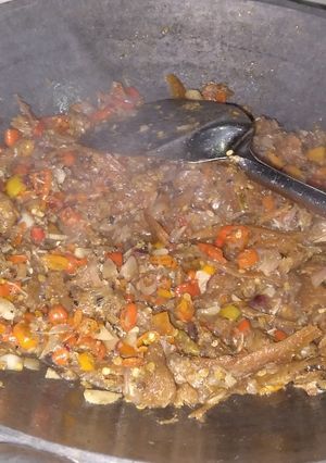 Foto resep Oseng ikan asin bulu ayam