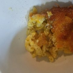 A picture of My Mom's Baked Macaroni and Cheese.