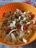 Chickpea Salad with Tomatoes, Olives, Parmesan, and Fennel