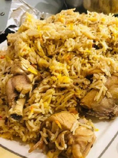 A picture of Chicken pulao with kahla recipe.