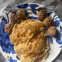 A picture of Spicy goat meat balls.