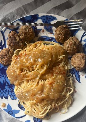 A picture of Spicy goat meat balls.
