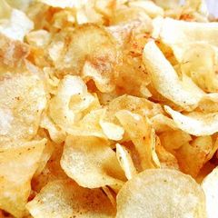 Crispy fried potato chips A picture of Crispy fried potato chips.