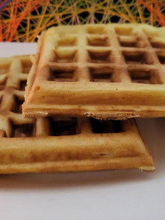 Una foto de Waffles americanos rellenos