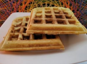 Una foto de Waffles americanos rellenos