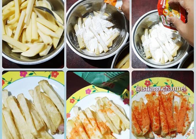 Ini dia! Resep buat Kentang goreng stick crispy  spesial