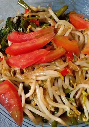 Foto resep Cah kangkung tauge bumbu ulek
