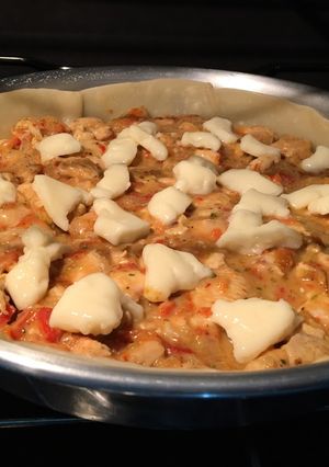 Una foto de Tarta de Pollo y Queso