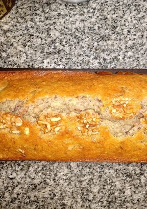 Una foto de Budín de banana y nuez