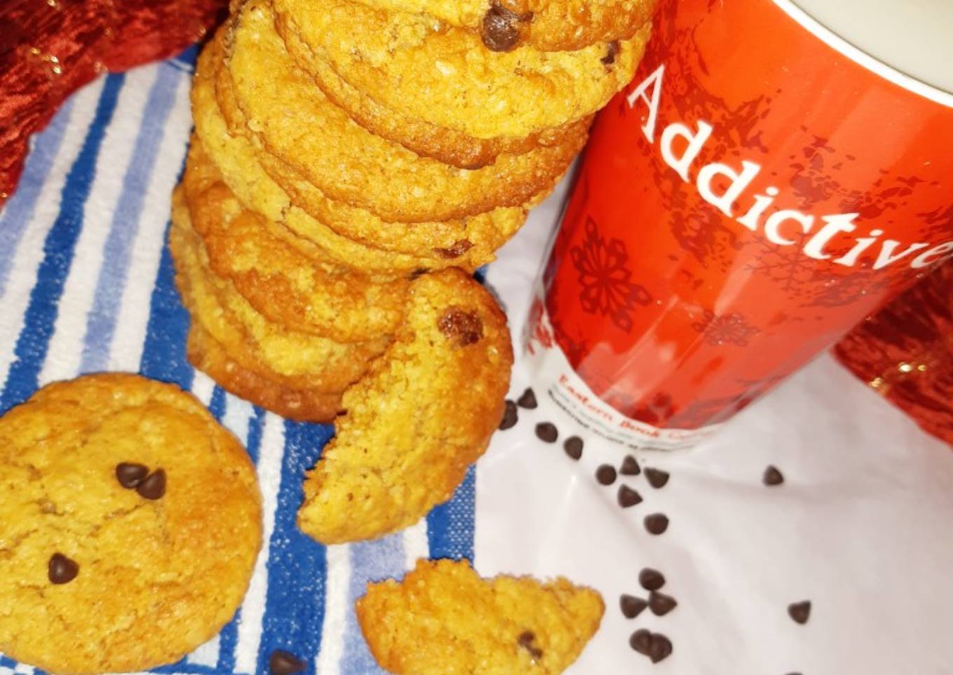 Honey oatmeal choco cookies