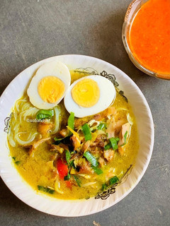 Foto resep Soto Ayam + Sambal Soto