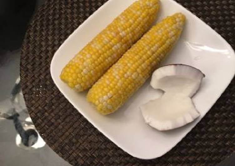 Steps to Make Award-winning Boiled Yellow corn with coconut