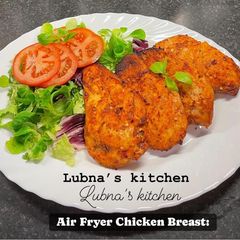 Air Fryer Chicken Breast: A picture of Air Fryer Chicken Breast:.