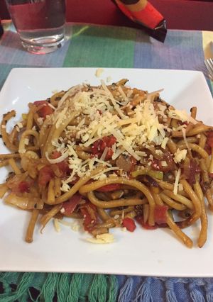 Una foto de Fideos vegetarianos