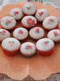 Muffin con confettura di fragole