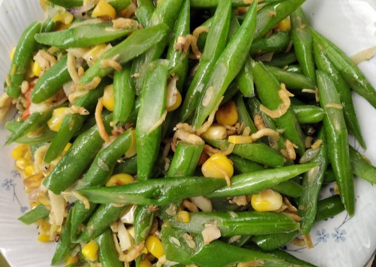 Cara Gampang mengolah Tumis buncis teri Medan jagung manis, Bikin Ngiler