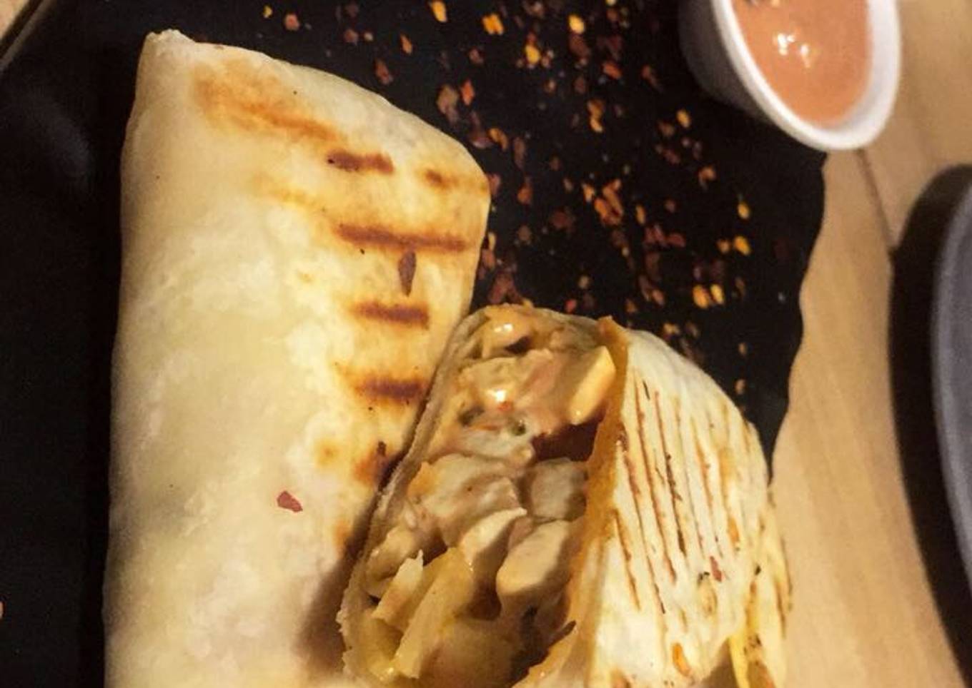 Corn paneer wrap