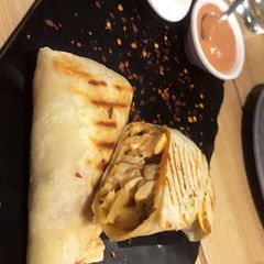 A picture of Corn paneer wrap.