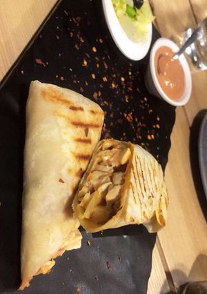 A picture of Corn paneer wrap.