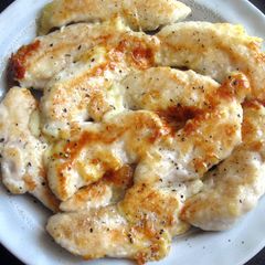 A picture of Pan-fried Chicken Tenderloins & Cheese.