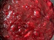A picture of cranberry sauce