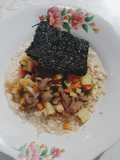 Oatmeal tumis daging dan kentang (usia 12 bln keatas)