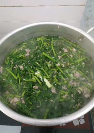 Hình của món Canh rau tần ô thịt băm.