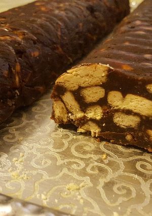Keksz szalámi 🍫 recept fotója