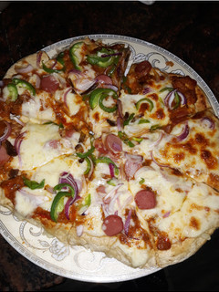 A picture of Sausage pizza.