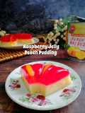 Raspberry Jelly Peach Pudding