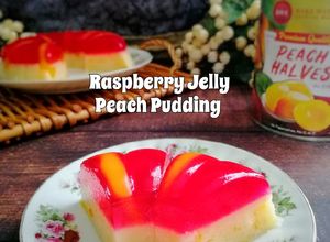 Gambar Raspberry Jelly Peach Pudding