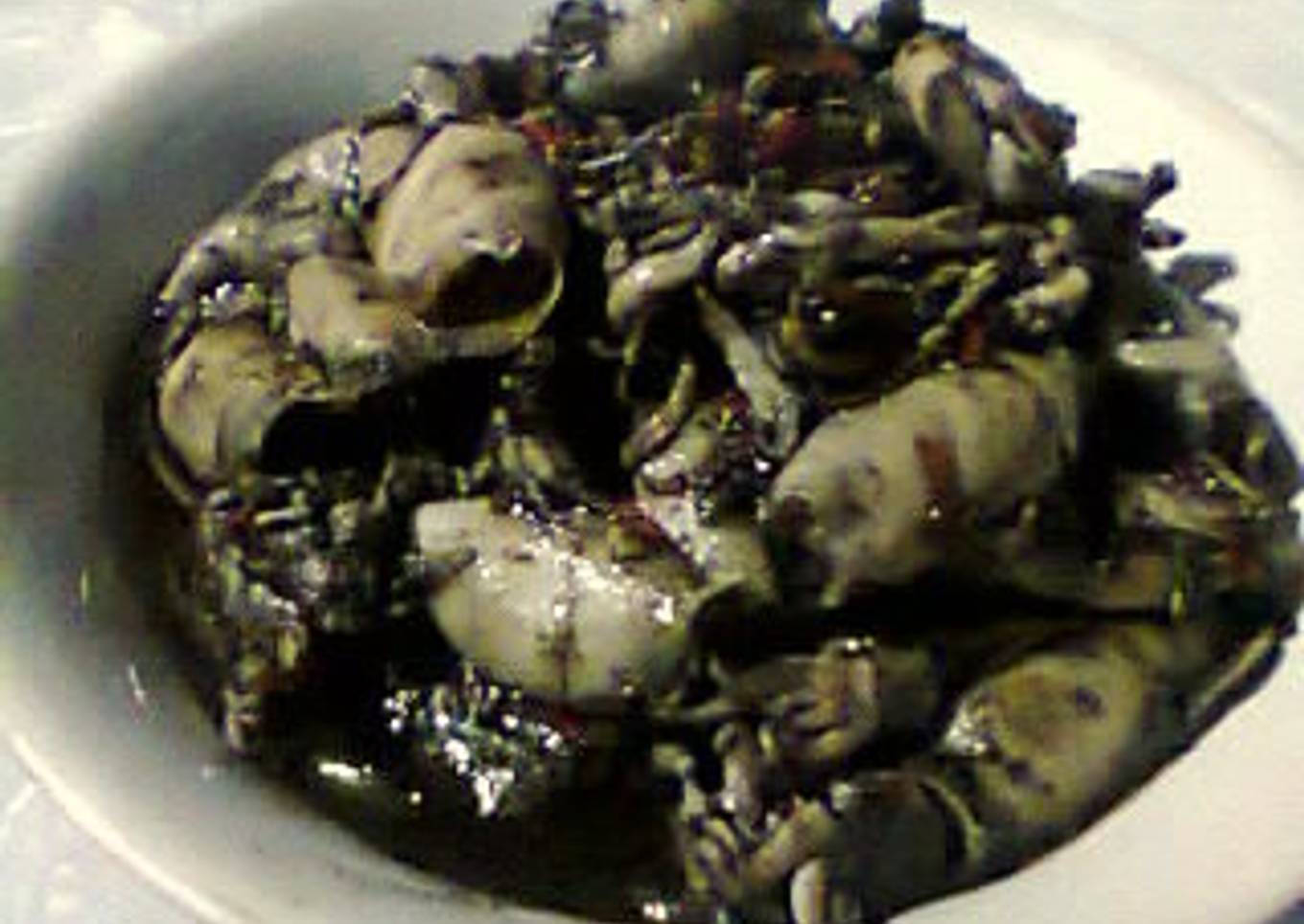 Sotong hitam rebus pedas