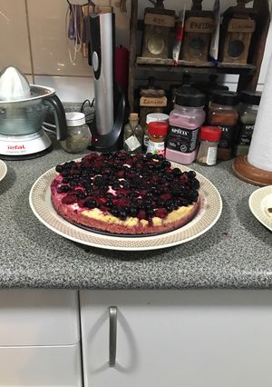 Una foto de Cheesecake libre de azúcar agregada