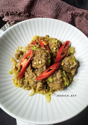 Foto resep Bola-Bola Daging Sapi Saus Tiram