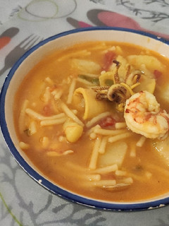 Una foto de Cazuela de mariscos