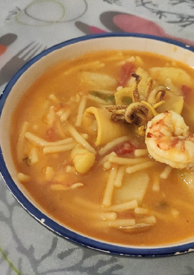 Una foto de Cazuela de mariscos