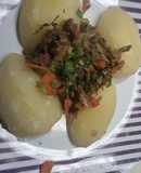 Papas cocidas con changle