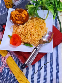 A picture of Chicken spaghetti.