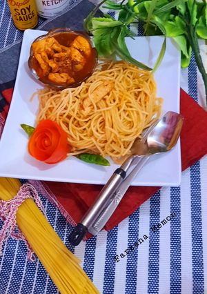 A picture of Chicken spaghetti.