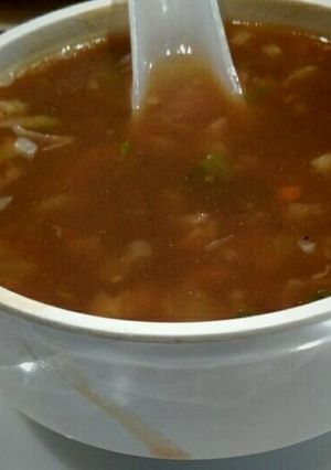 A picture of Veg manchow soup.