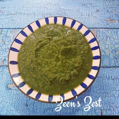 A picture of Peanuts and Coriander Green Chutney.