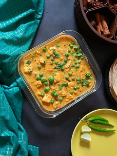 A picture of LowCal Matar Paneer /Green Peas and Cottage Cheese Curry.