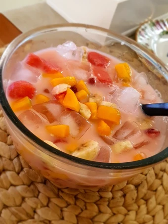 Cara Mudah Menyiapkan Resep 77. Es Sop Buah Sehat Homemade yang Lezat Anti Ribet, Mantap Sekali