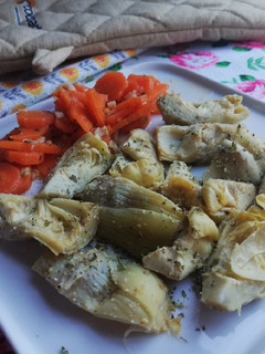Una foto de Alcachofas salteadas con vino blanco y orégano 🌿